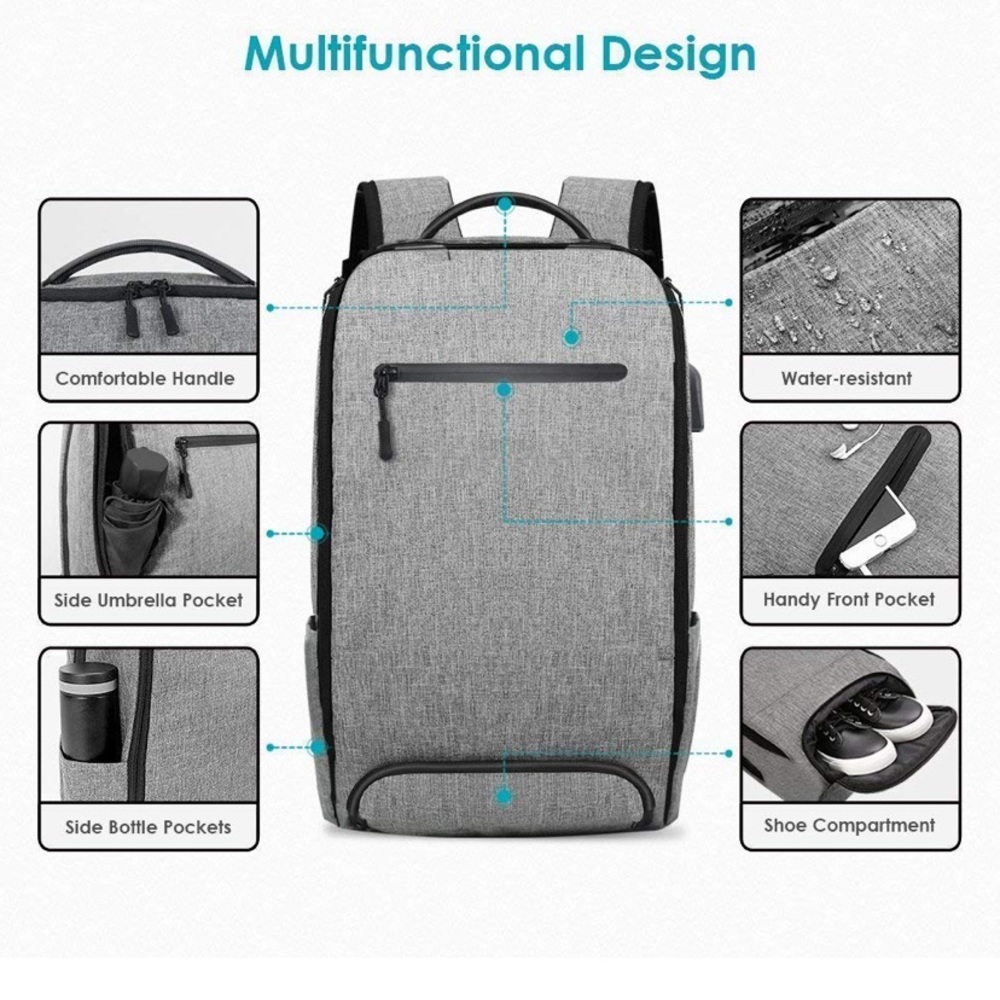 Gray backpack